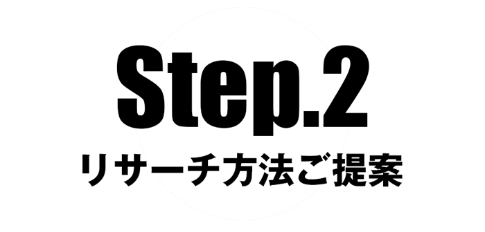 Step.2 リサーチ方法ご提案